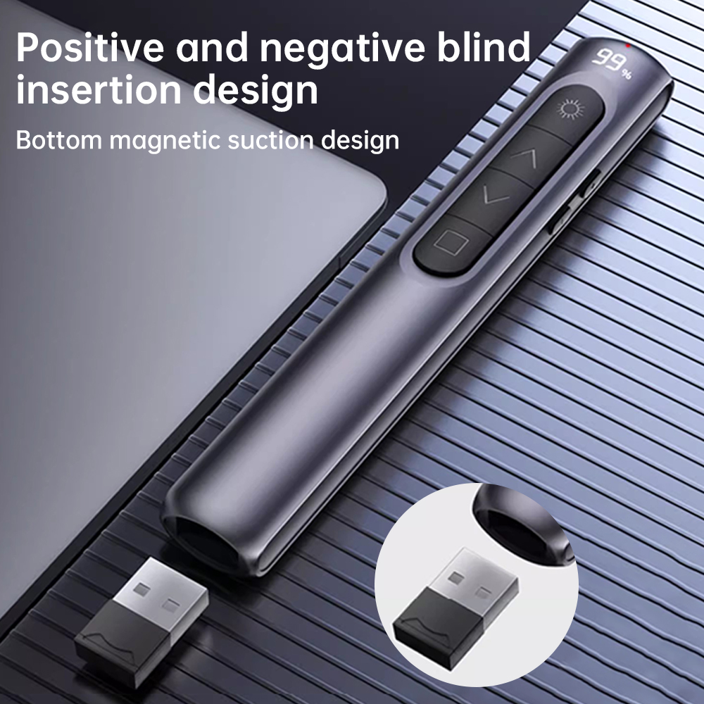 Presentation Remote Laser - Wireless Page Turner Rechargeable Presenter Remote