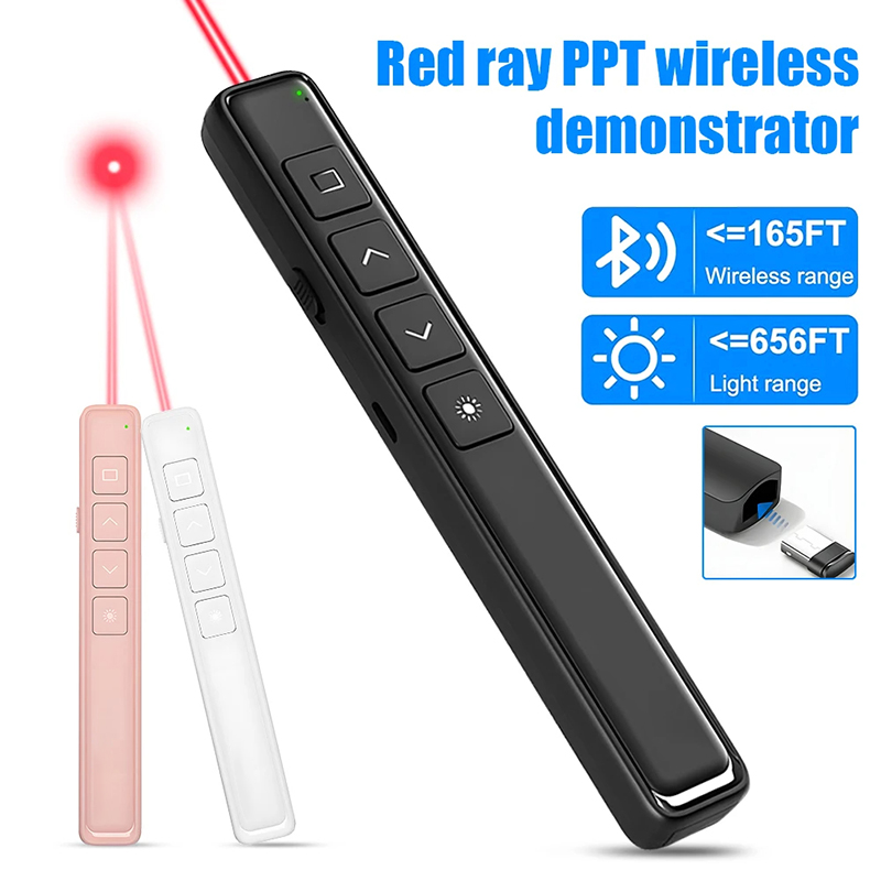 Presentation Remote Laser - Wireless Presentation Clicker Powerpoint Pen RF