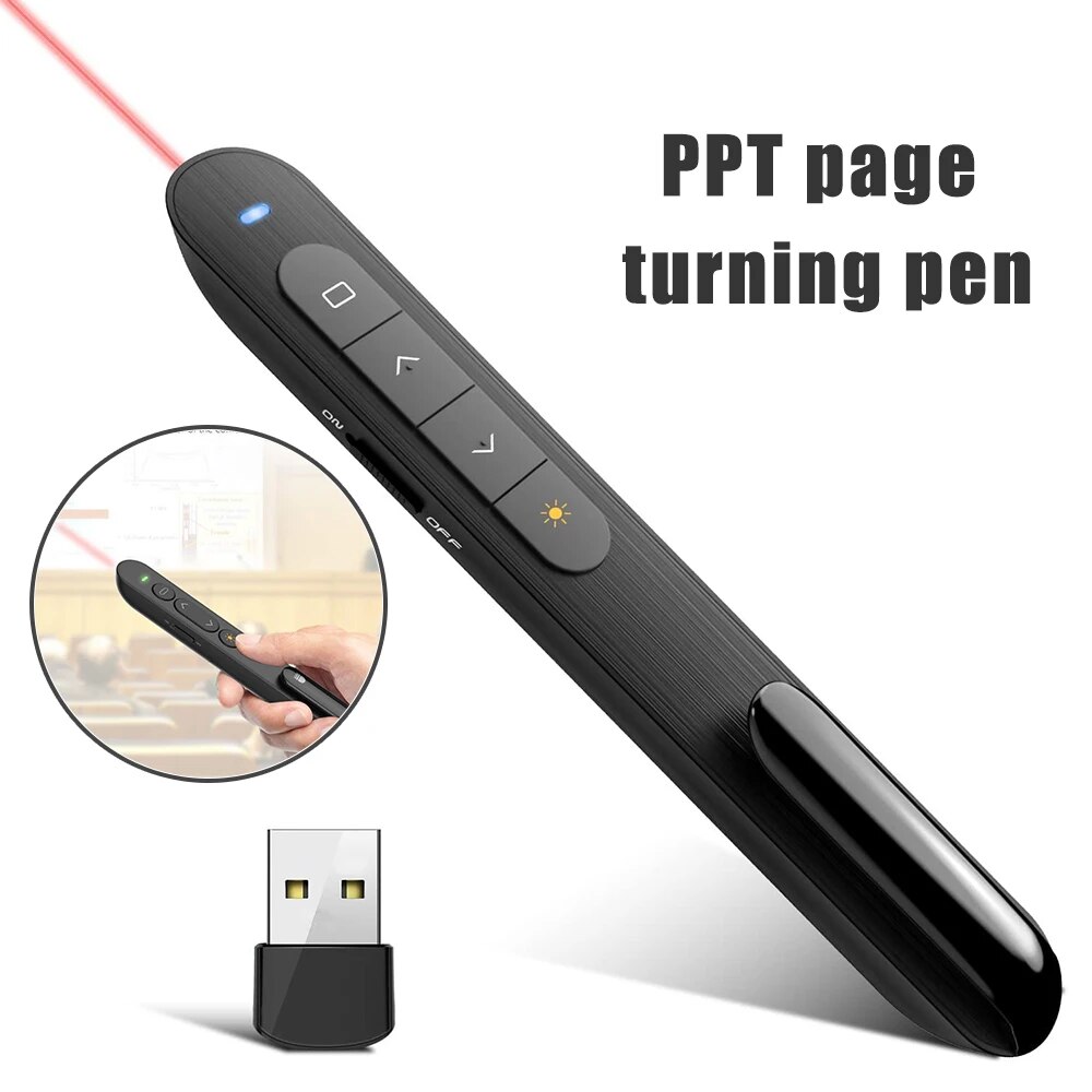 Presentation Remote Laser - Remote Control Multifunctional Flip Pen Charging