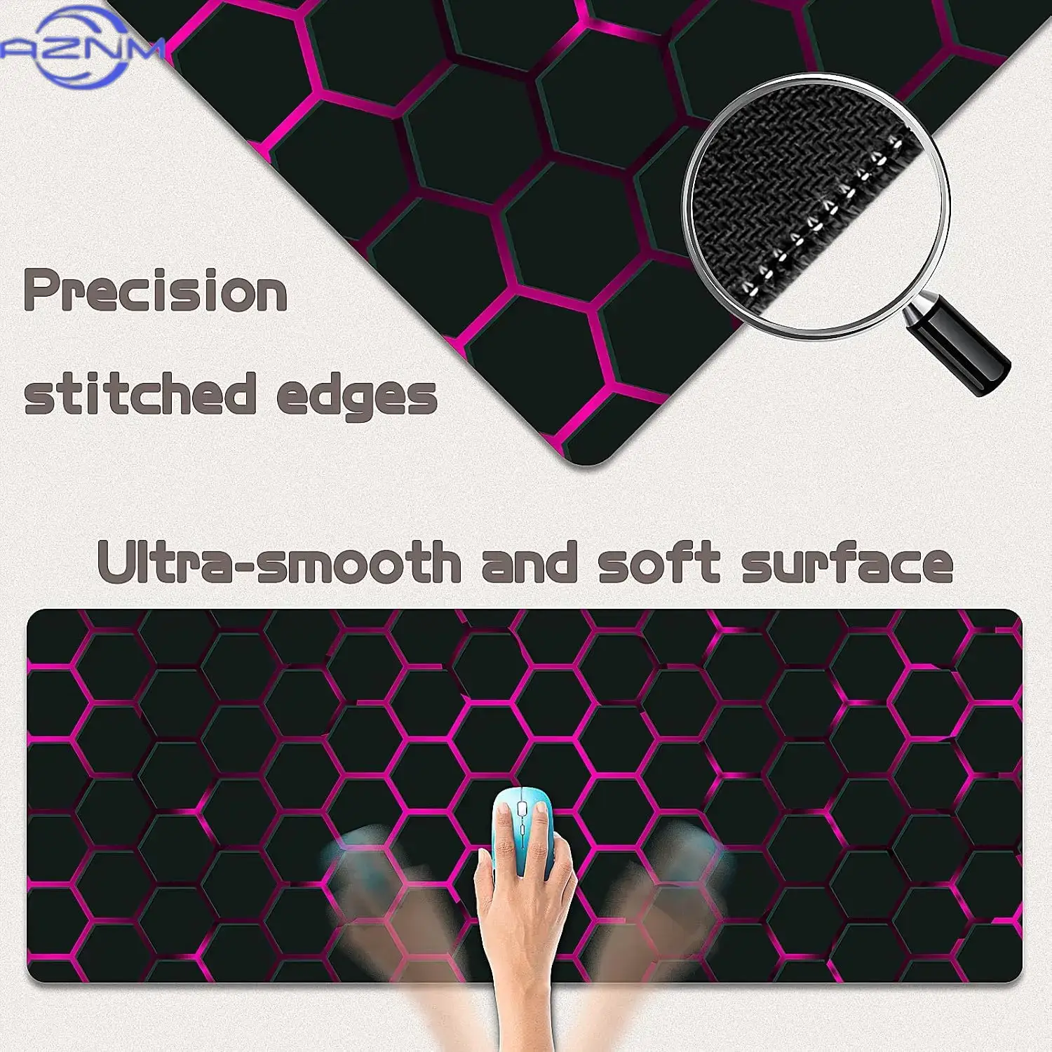 Tech Pink Hex Grid Large Mouse - Office Tech Setup ulasan dan harga