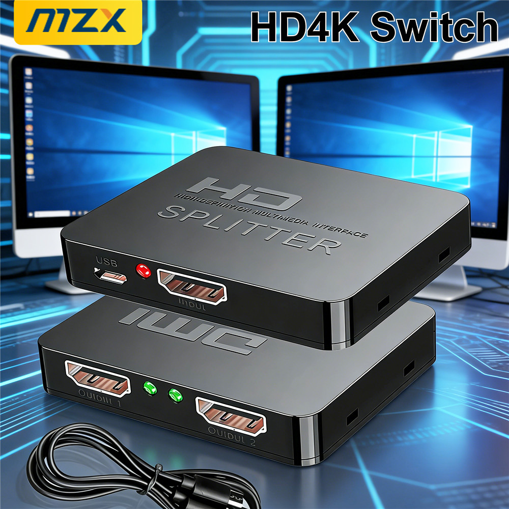 1-in-2-Out 4K Switch Video HDM - Kvm Switch Dual Monitor ulasan dan harga