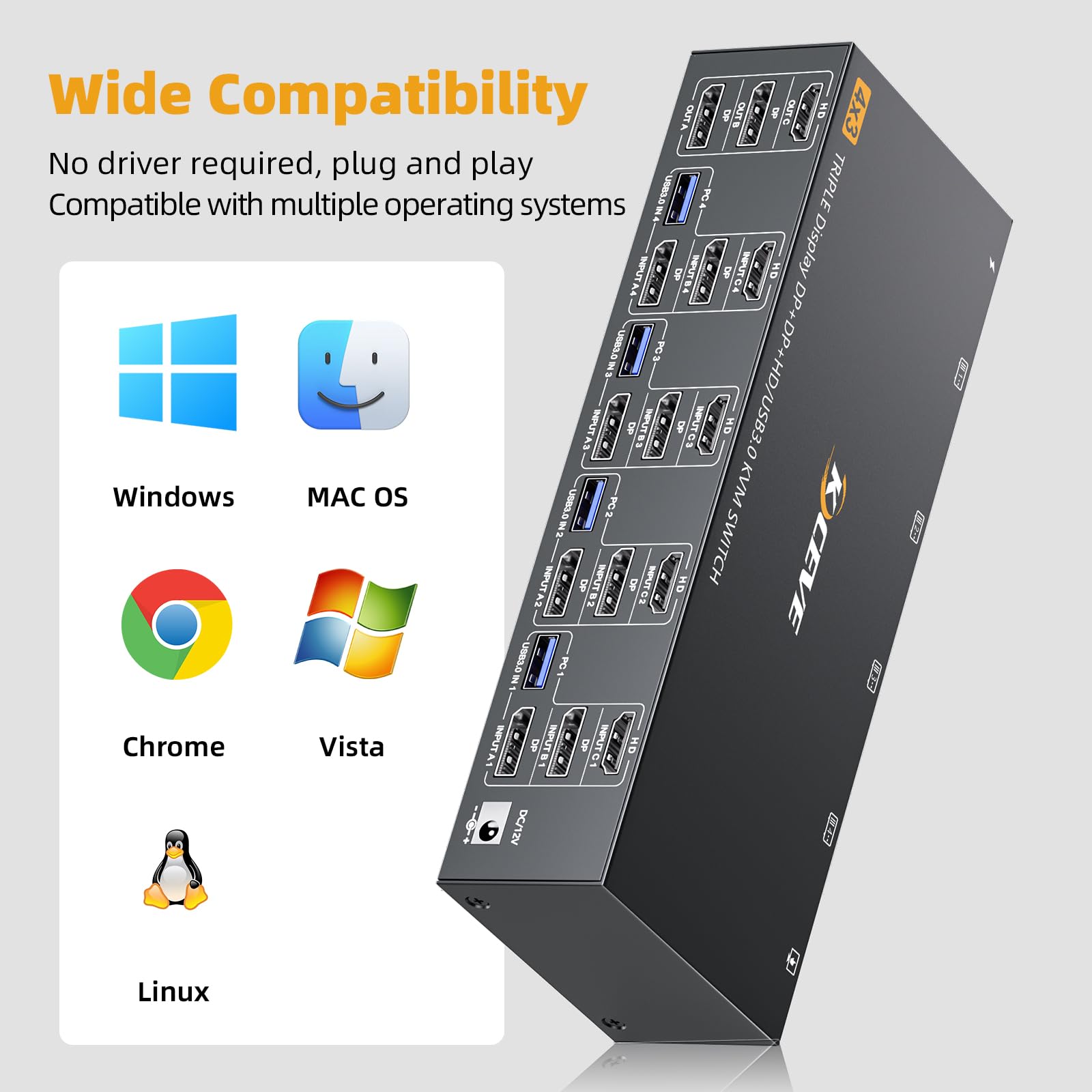 8K@60Hz KVM Switch 4/3/2 Compu - Kvm Switch Dual Monitor ulasan dan harga