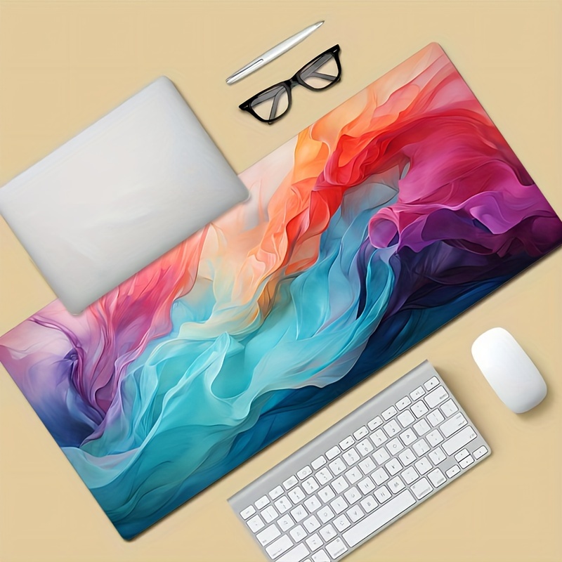 Large Abstract Color Mouse Pad - Office Desk Tech Accessories ulasan dan harga