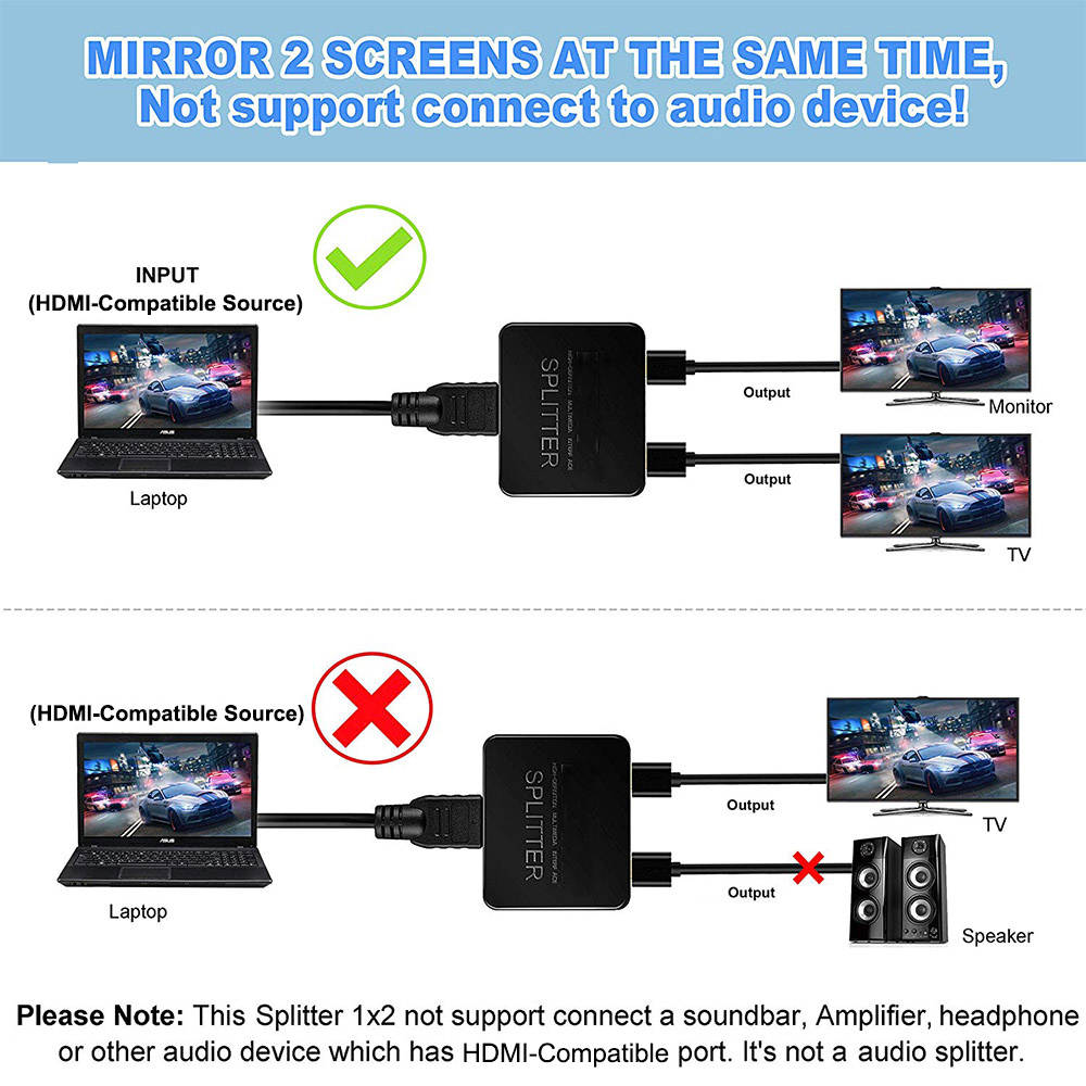 4K 1 in 2 out HDMI-compatible  - Kvm Switch Dual Monitor ulasan dan harga