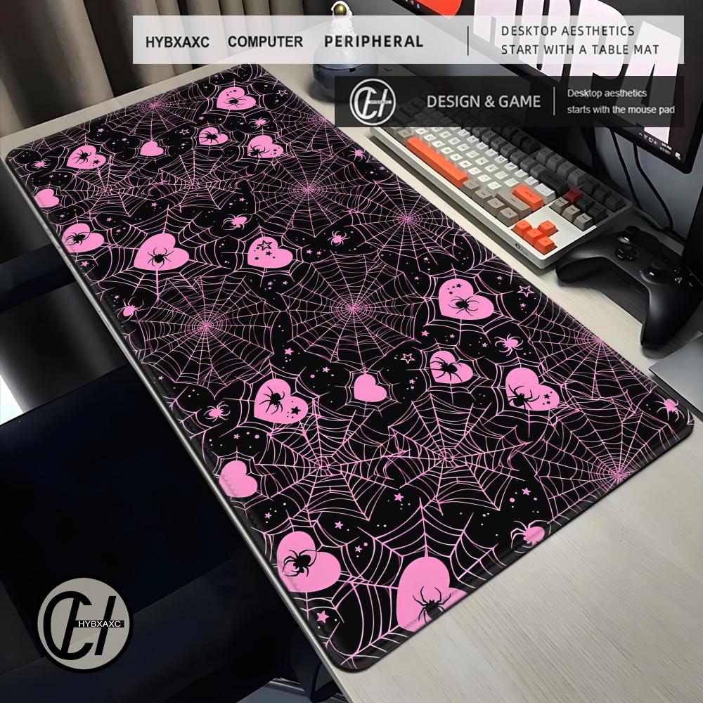 90x40 White or Pink Spiderweb  - Office Desk Tech Accessories ulasan dan harga