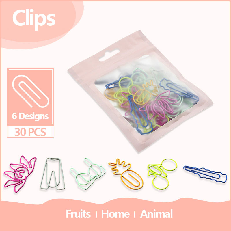 30 PCS Kawaii Paper Clips Book - Office Desk Tech Accessories ulasan dan harga