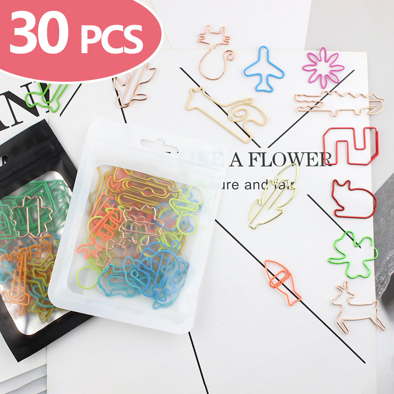 30 PCS Kawaii Paper Clips Book - Office Desk Tech Accessories ulasan dan harga