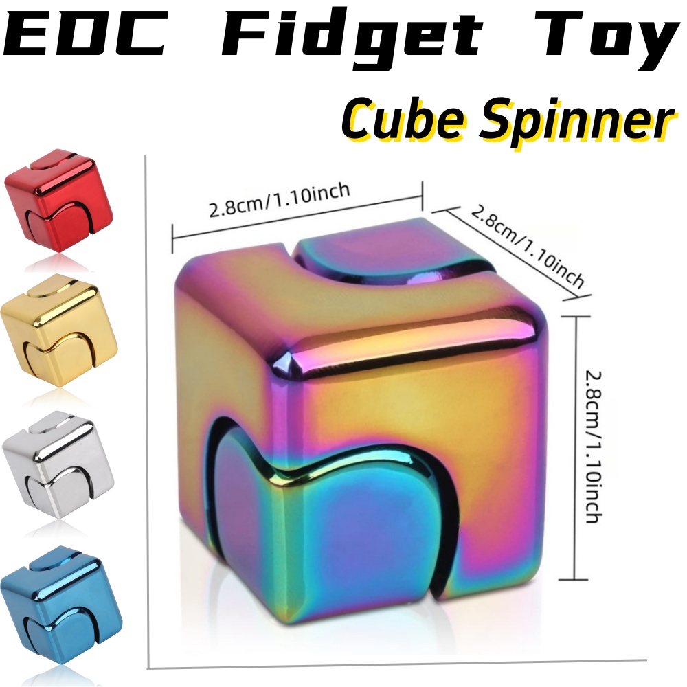 Metal Fidget Spinner Cube Toy  - Cool Office Tech Gadgets ulasan dan harga