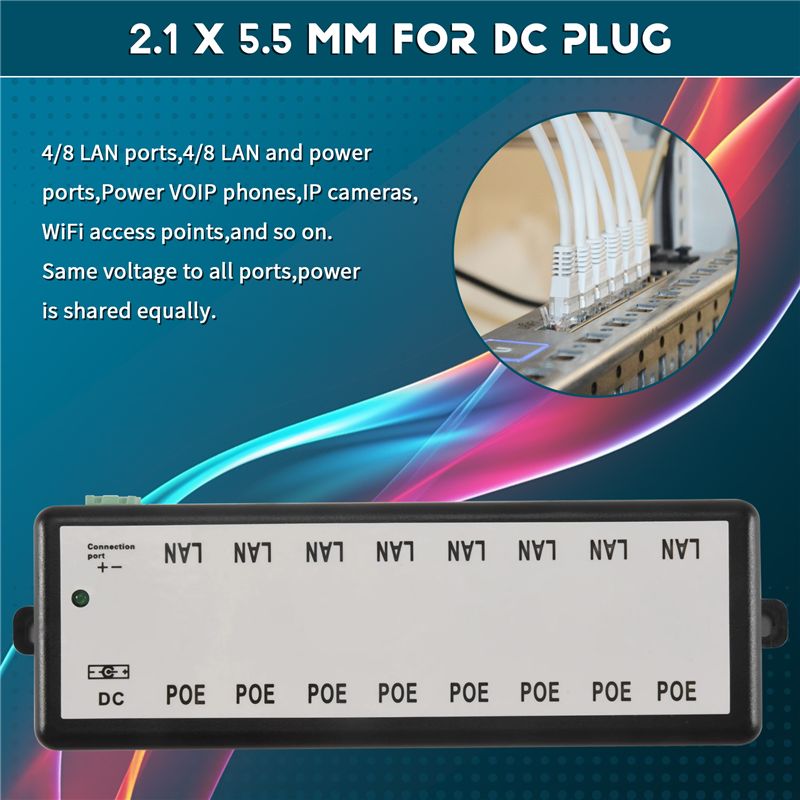 B03B-8 Ports Poe Injector Poe  - Power Over Ethernet ulasan dan harga