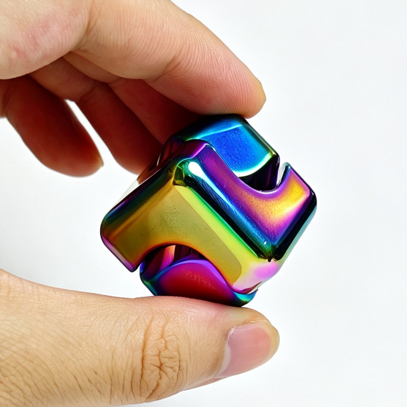 Square Dice Metal Rotate Cube  - Cool Office Tech Gadgets ulasan dan harga