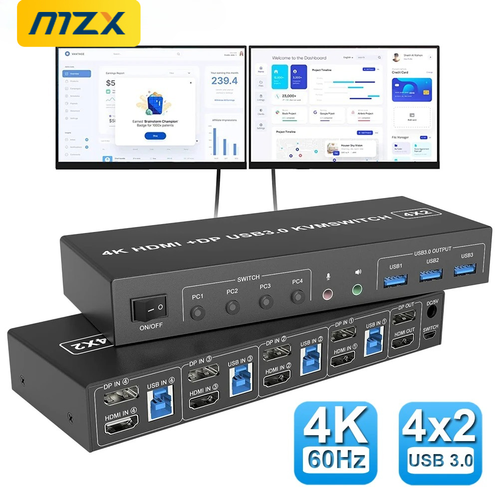 MZX 4 Port KVM Switch HDMI-Com - Kvm Switch Dual Monitor ulasan dan harga