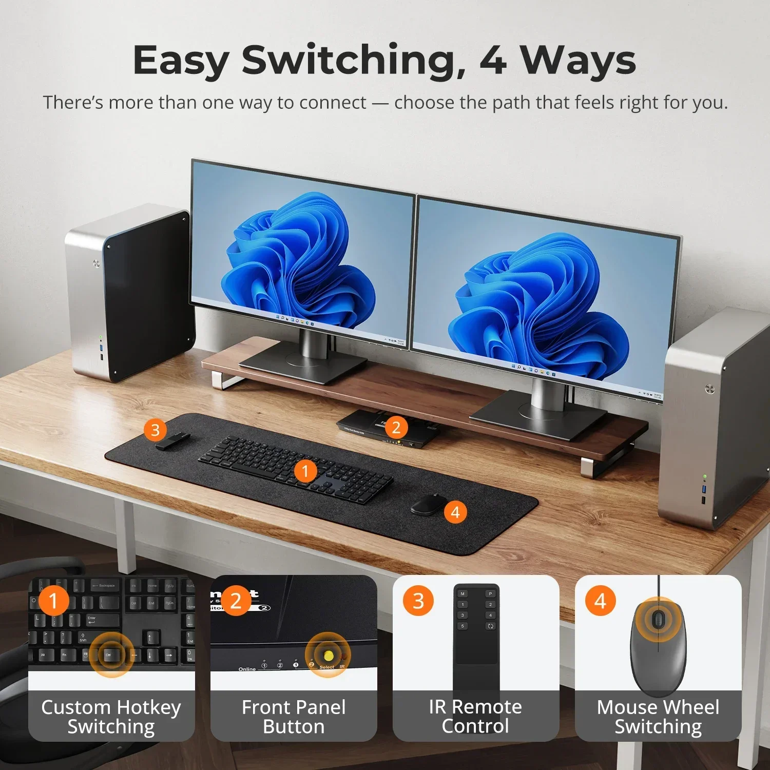In stock TESmart HDMI KVM Vide - Kvm Switch Dual Monitor ulasan dan harga